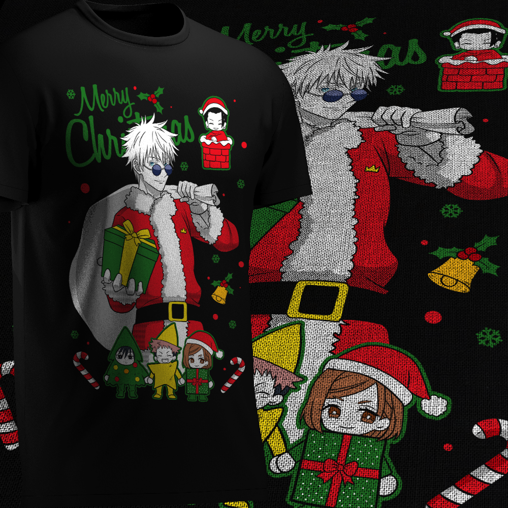 POLERA GOJO SATORU NAVIDEÑO - JUJUTSU KAISEN