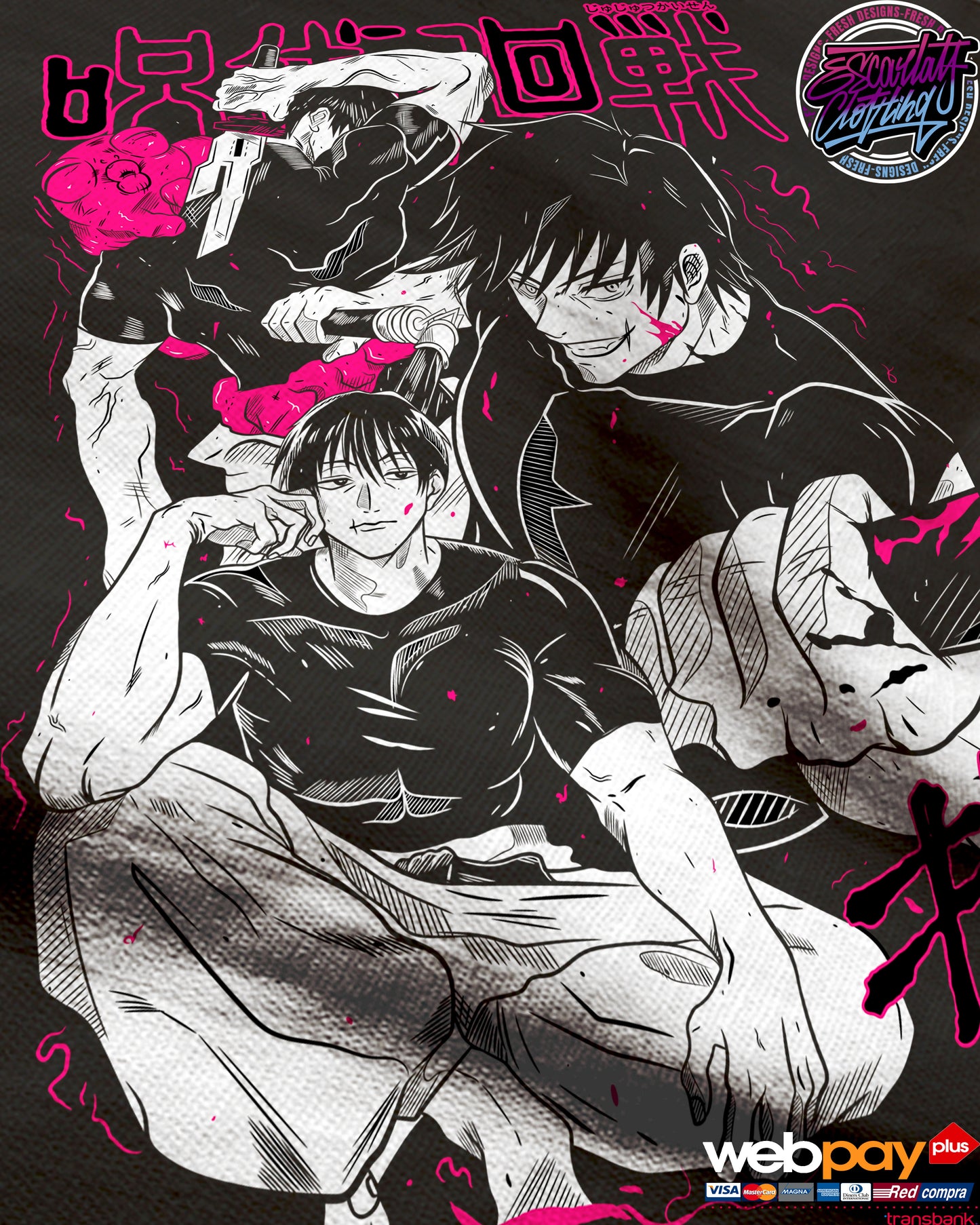 POLERA TOJI FUSHIGURO X3- JUJUTSU KAISEN