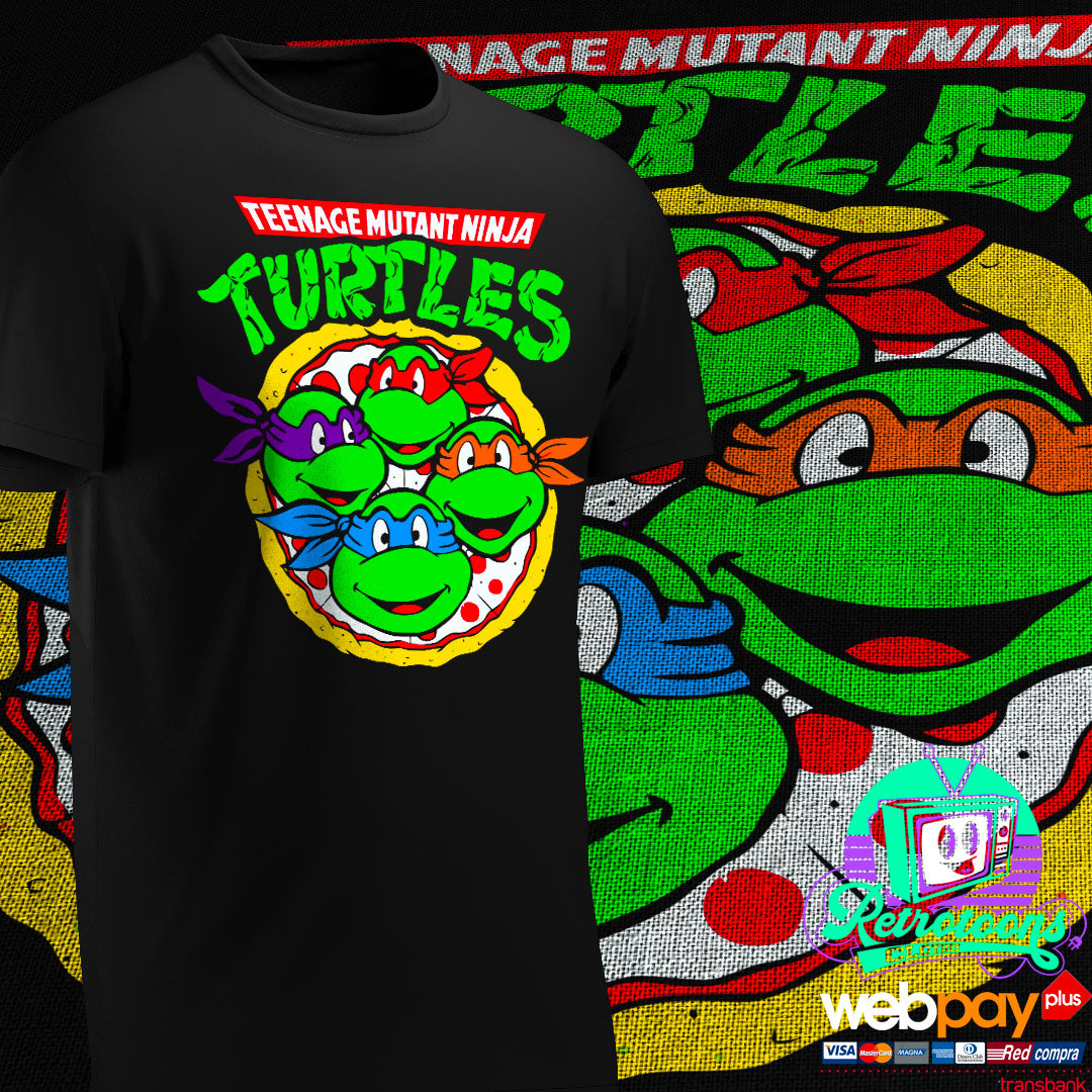 POLERA TORTUGAS NINJA PIZZA - RETROTOONS