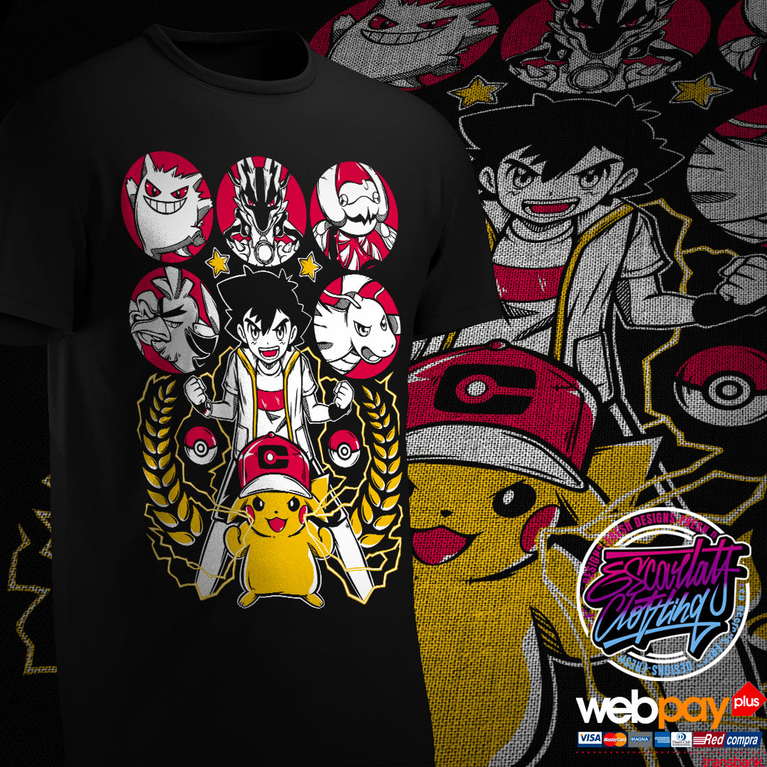 POLERA ASH EQUIPO CAMPEON - POKEMON