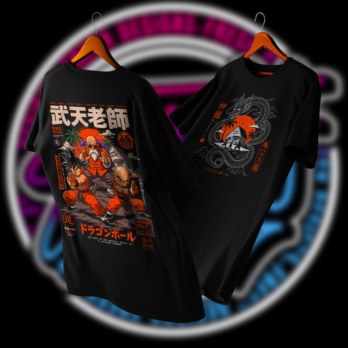 POLERA KRILLIN & GOKU ENTRENAMIENTO ROSHI 2026 - DRAGONBALL