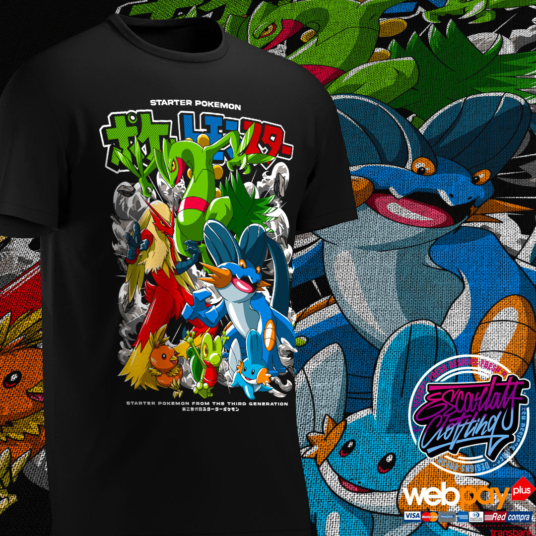 POLERA INICIALES TERCERA GENERACION COLECCION 2025 - POKEMON
