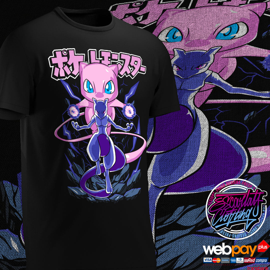 POLERA MEW Y MEWTWO COLECCION 2025 - POKEMON