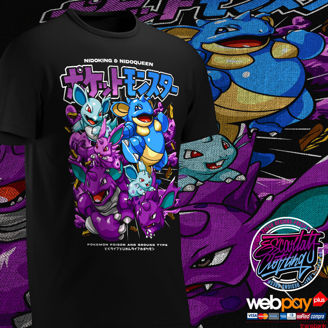 POLERA NIDOKING & NIDOQUEEN COLECCION 2025 - POKEMON