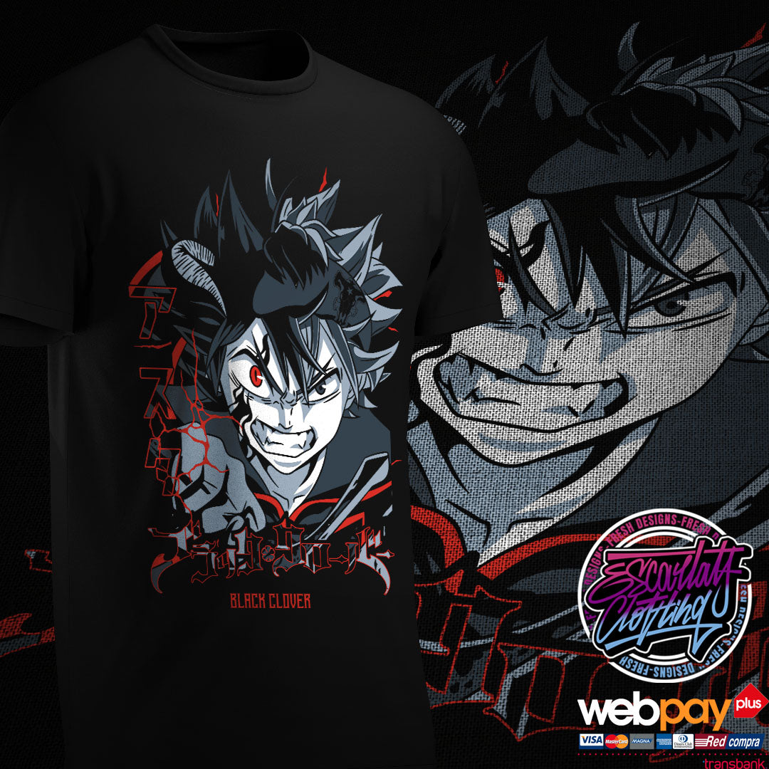POLERA ASTA - BLACKCLOVER NEGRA
