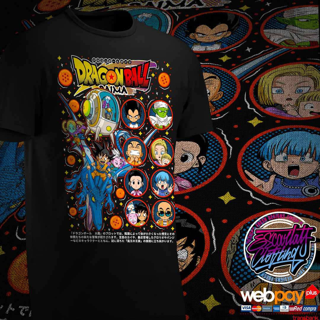 POLERA DRAGONBALL DAIMA COLOR