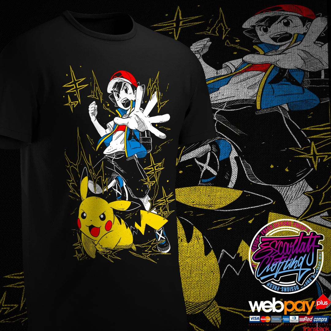 POLERA ASH Y PIKACHU - POKEMON