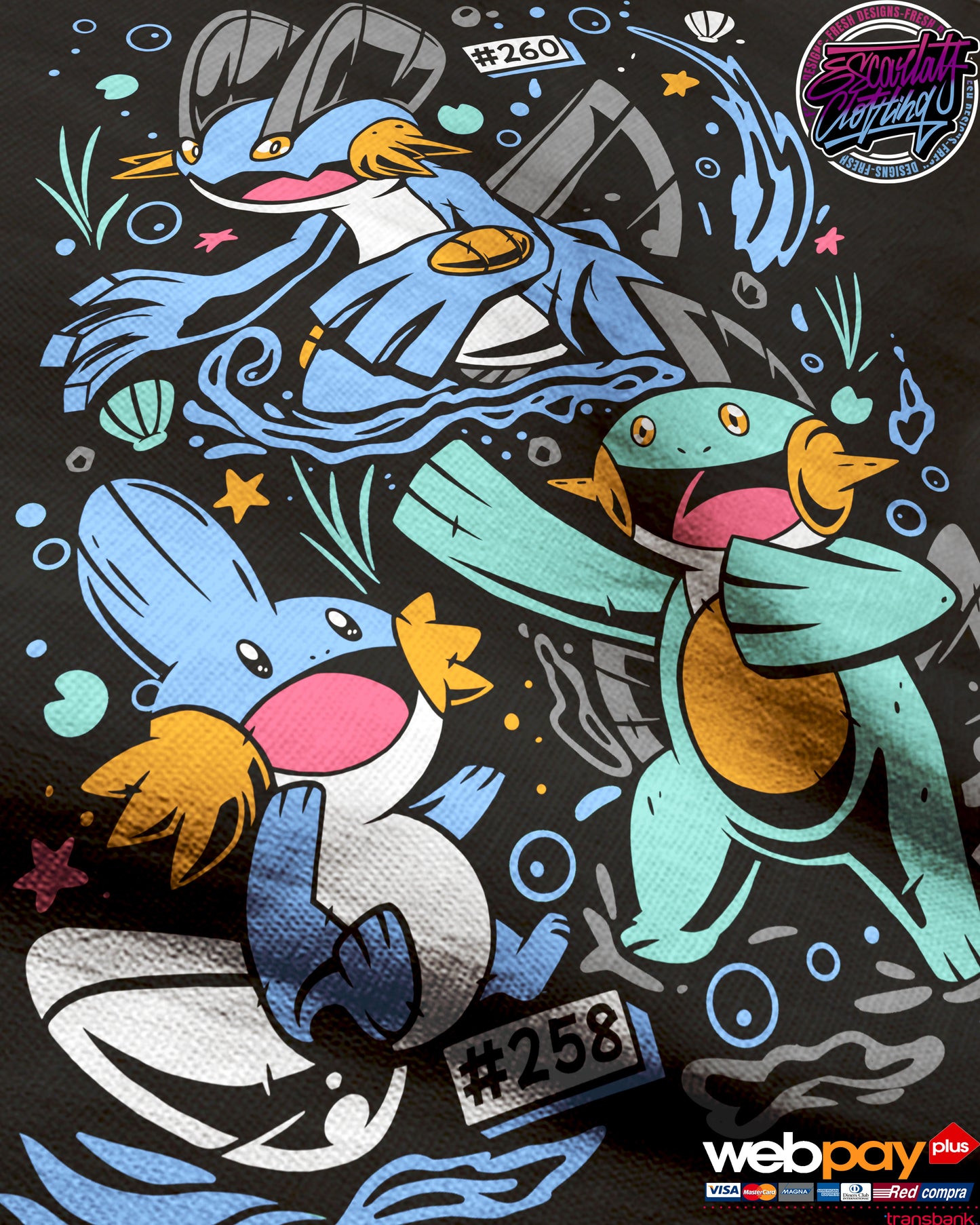 POLERA LINEA EVOLUTIVA MUDKIP - POKEMON