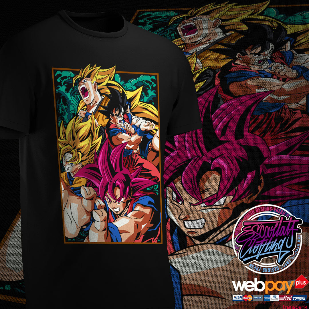 POLERA GOKU FASES - DRAGONBALL SUPER