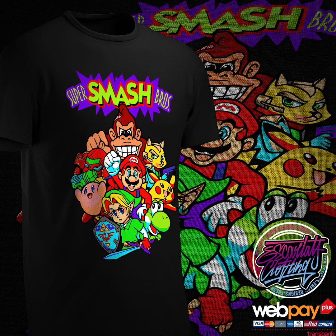 POLERA SUPER SMASH BROSS - GAMES