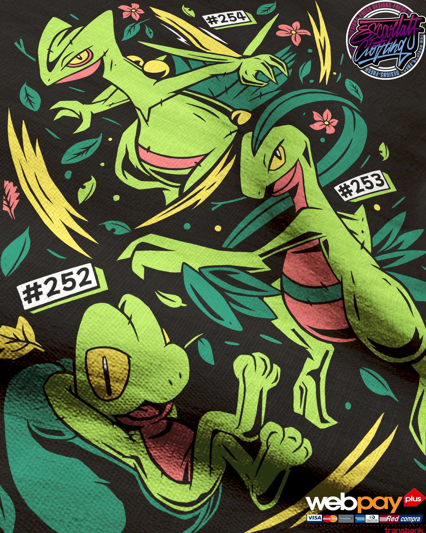POLERA LINEA EVOLUTIVA TREECKO - POKEMON