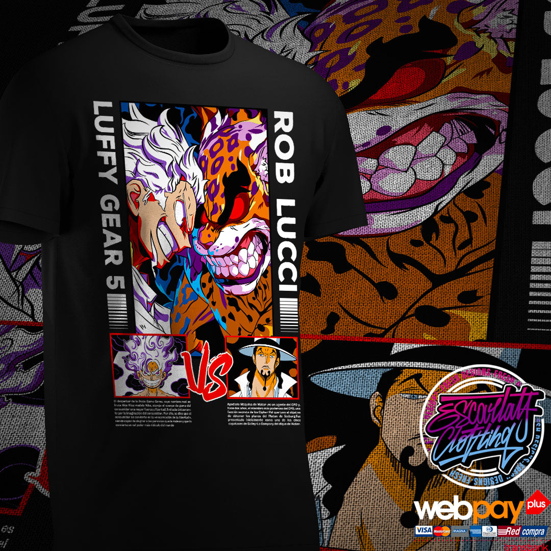 POLERA LUFFY VS LUCCI COLOR - ONE PIECE