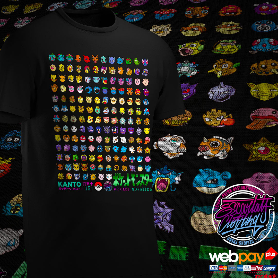 POLERA 151 POKEDEX KANTO - POKEMON