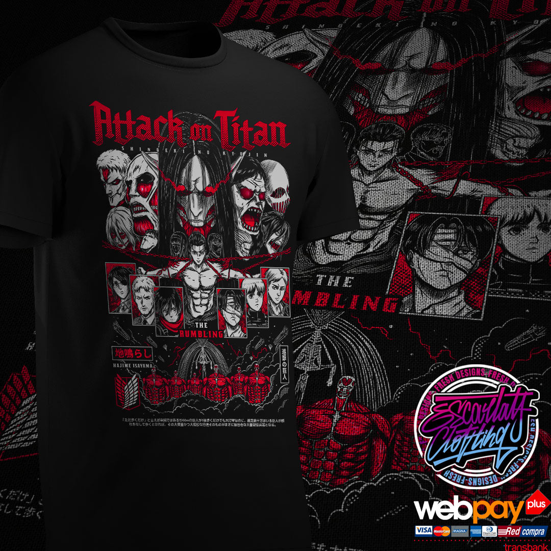 POLERA RETUMBAR - SHINGEKI NO KYOJIN