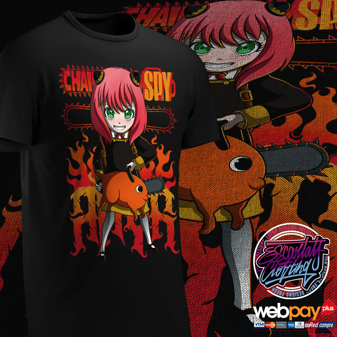 POLERA ANYA & POCHITA CHAINSAWXSPY - CHAINSAWMAN- SPYXFAMILY