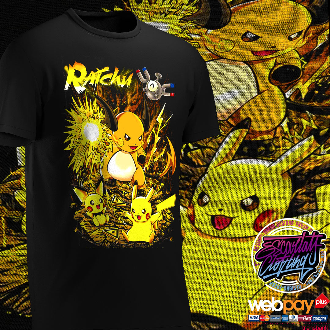 POLERA PICHU, PIKACHU Y RAICHU - POKEMON