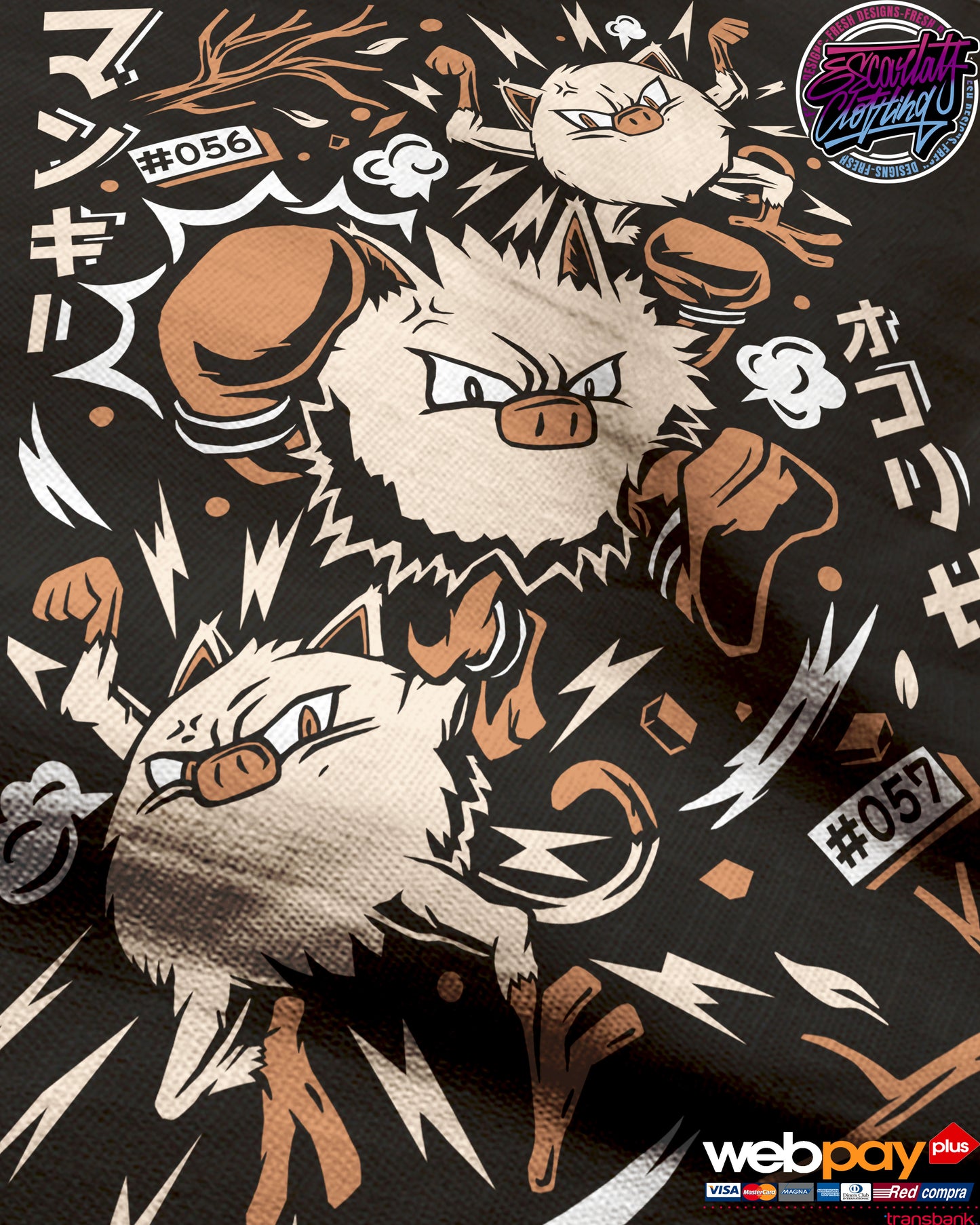 POLERA LINEA EVOLUTIVA MANKEY - POKEMON