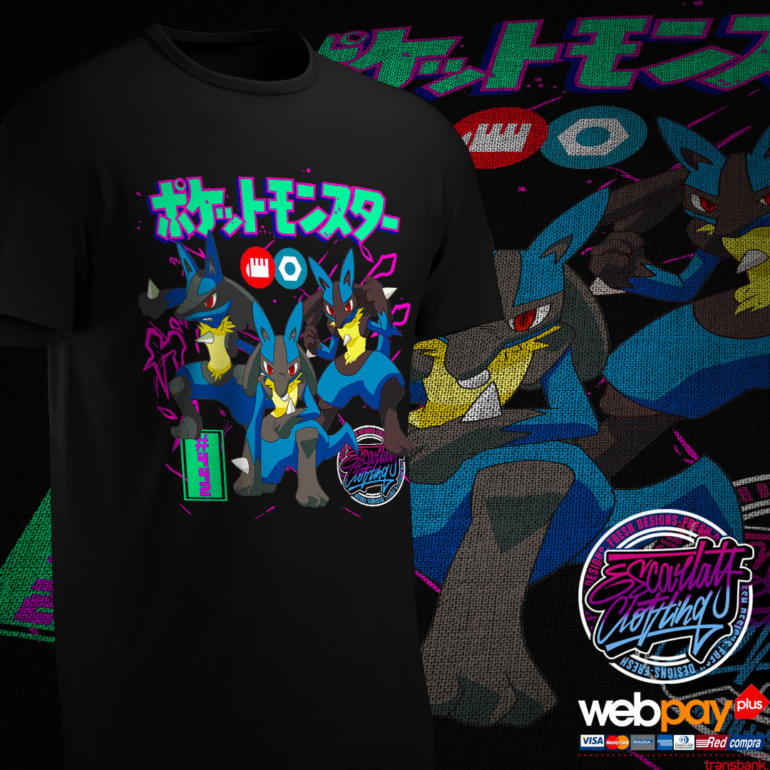 POLERA LUCARIO FULLCOLOR - POKEMON