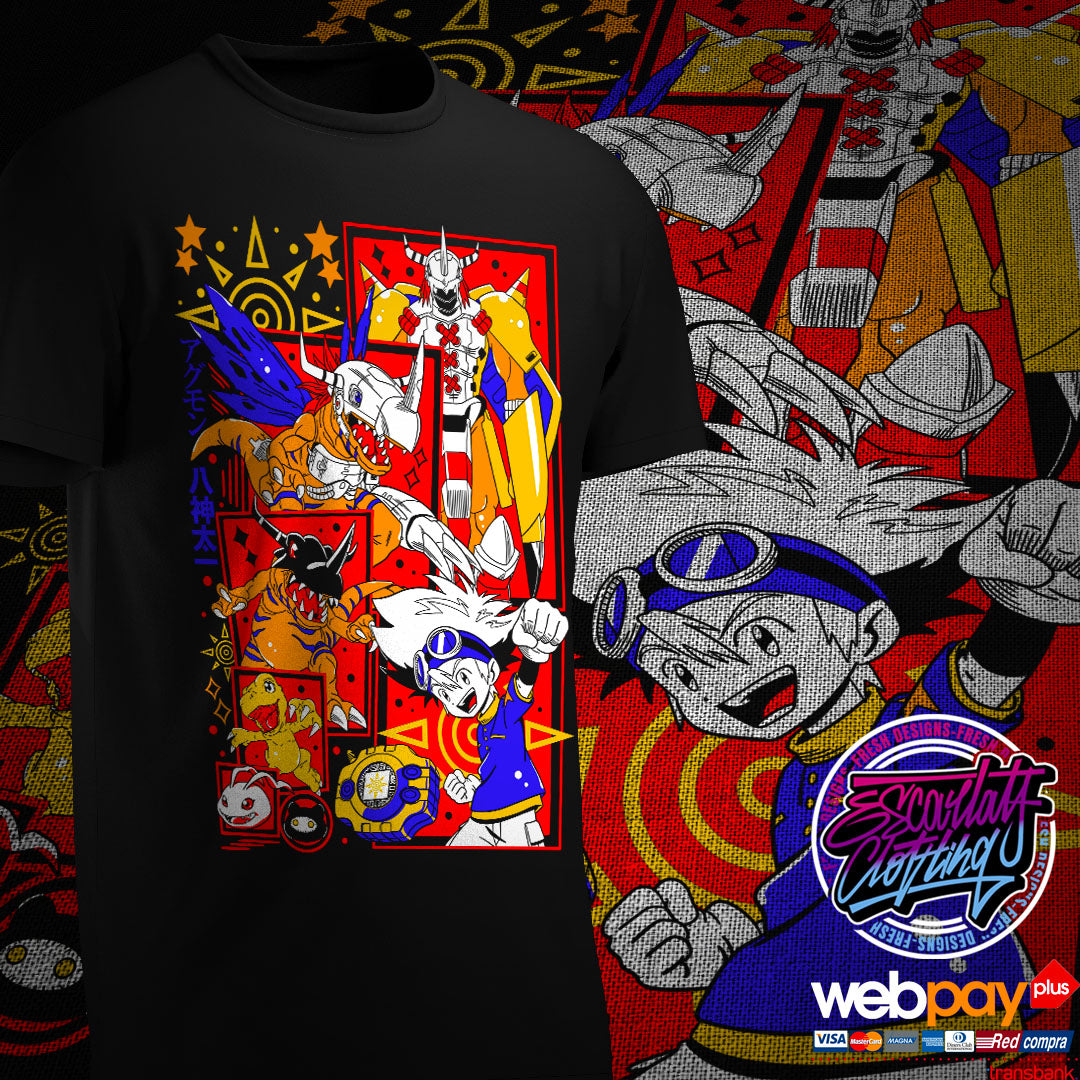POLERA AGUMON & TAI - DIGIMON ADVENTURE