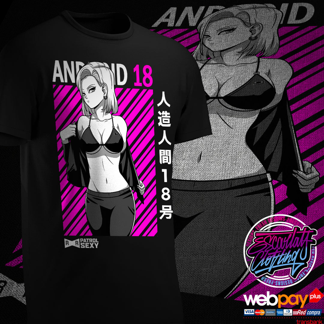 POLERA NUMERO 18 WAIFU - DRAGONBALL Z