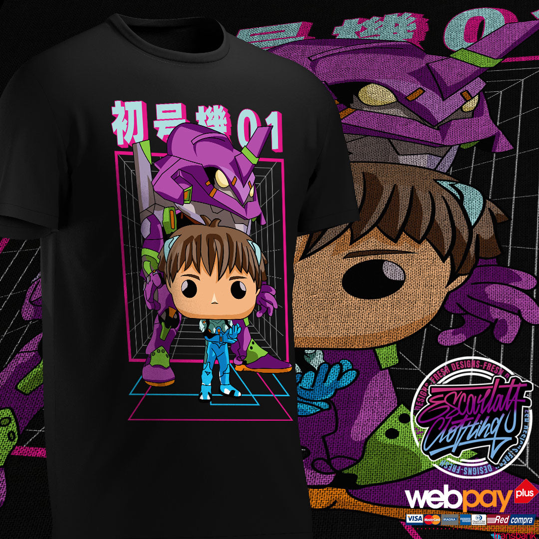 POLERA SHINJI Y EVA01 FUNKO - EVANGELION