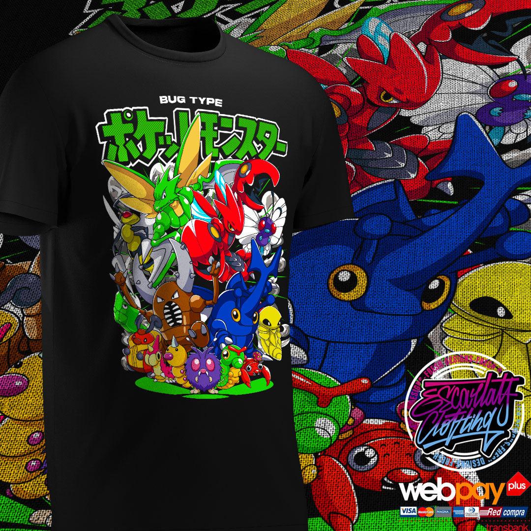 POLERA POKEMON TIPO INSECTO - COLECCION 2025