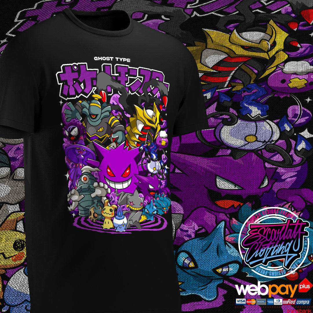 POLERA POKEMON TIPO FANTASMA - COLECCION 2025