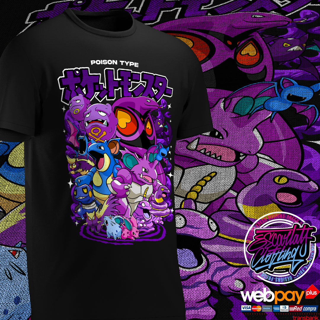 POLERA POKEMON TIPO VENENO -COLECCION 2025
