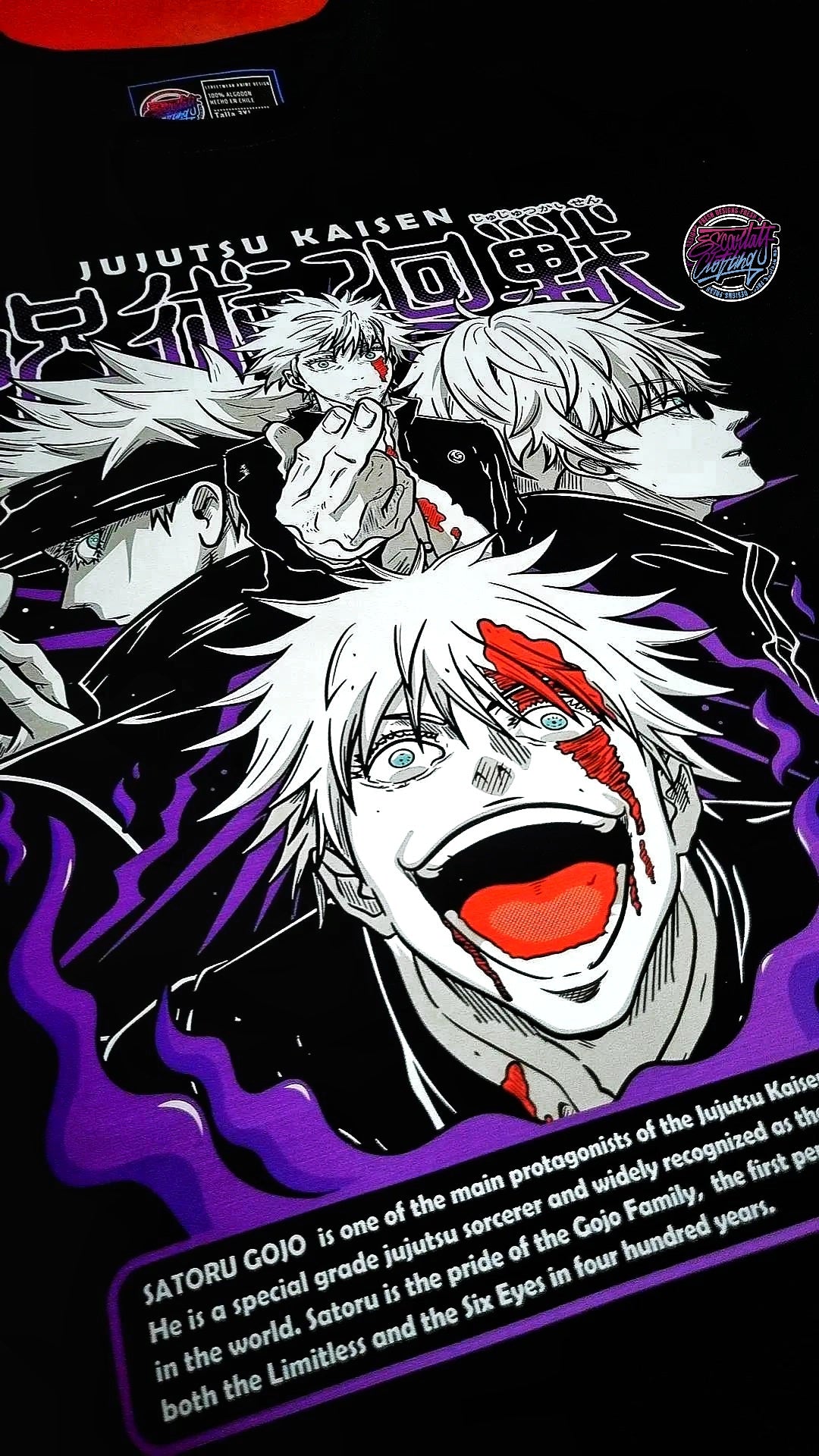 POLERA GOJO SATORU X4 - JUJUTSU KAISEN