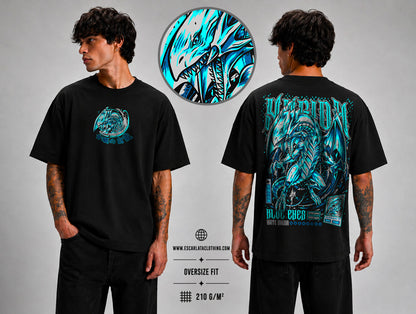 OVERSIZE POLERA - DRAGON BLANCO OJOS AZULES - YUGIOH