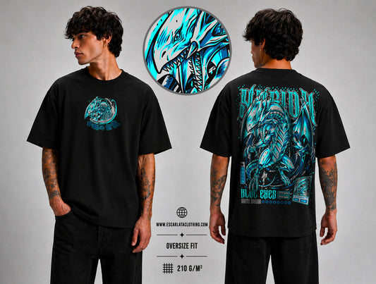 OVERSIZE POLERA - DRAGON BLANCO OJOS AZULES - YUGIOH