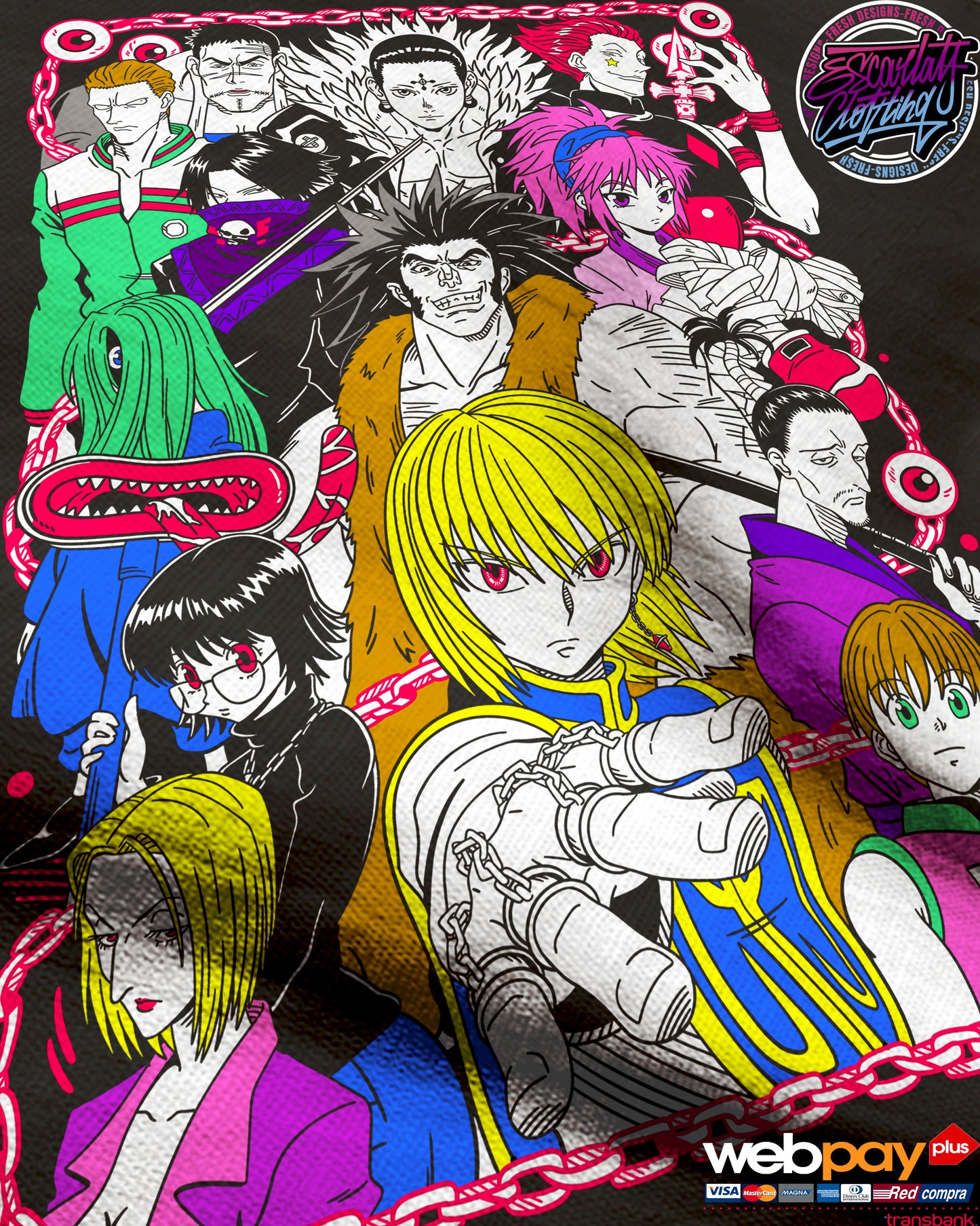 POLERA KURAPIKA Y GENEI RYODAN COLOR - HUNTER X HUNTER