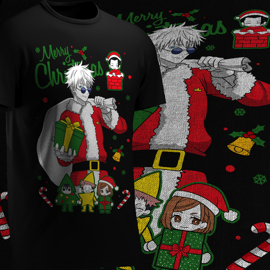 POLERA GOJO SATORU NAVIDEÑO