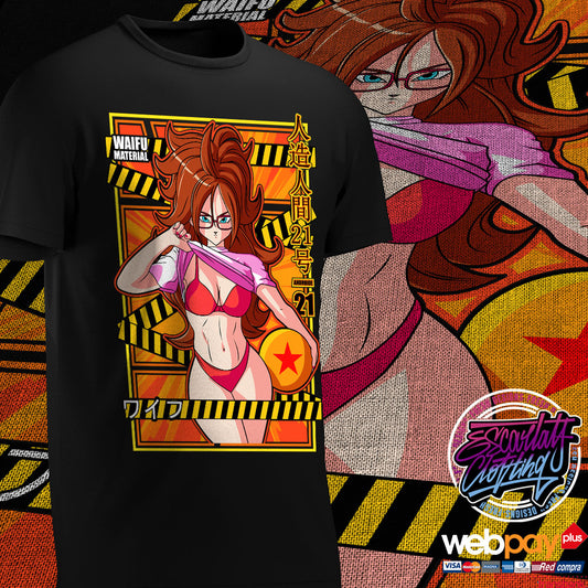 POLERA ANDROIDE 21 WAIFU - DRAGONBALL Z