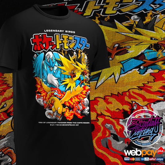 POLERA AVES LEGENDARIAS COLECCION 2025 - POKEMON