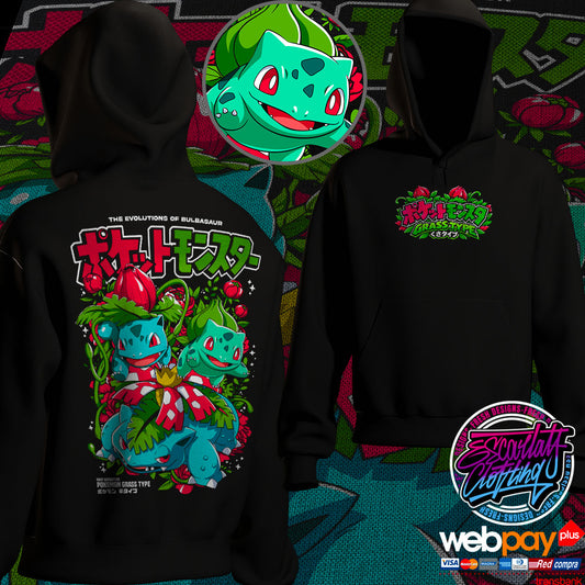 HOODIE BULBASOUR LINEA EVOLUTIVA DROP 2026 - POKEMON