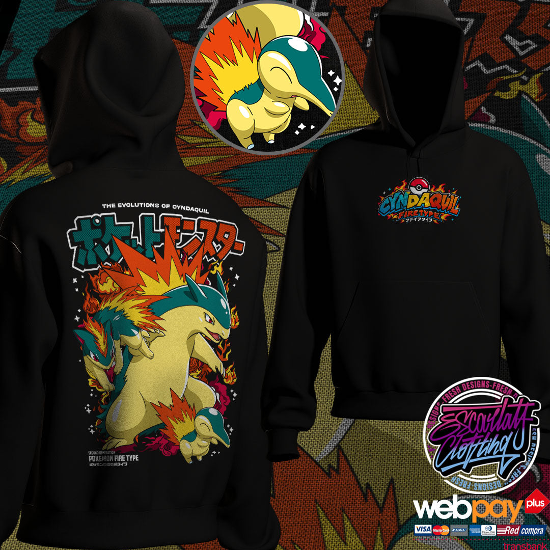 HOODIE CYNDAQUIL LINEA EVOLUTIVA DROP 2026 - POKEMON