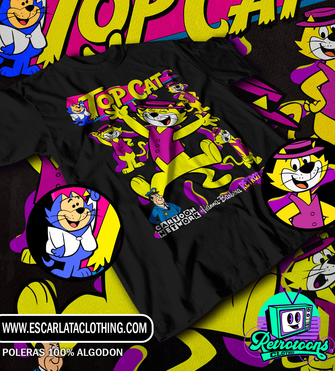 POLERA DON GATO Y SU PANDILLA TOP CAT - RETROTOONS
