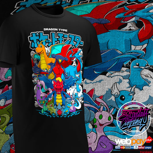 POLERA POKEMON TIPO DRAGON - COLECCION 2025
