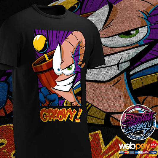 POLERA JIM GROOVY -EARTHWORM - GAMES