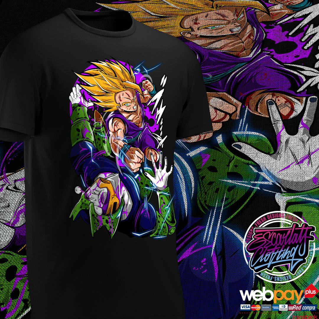 POLERA GOHAN VS CELL FULLCOLOR - DRAGONBALL Z