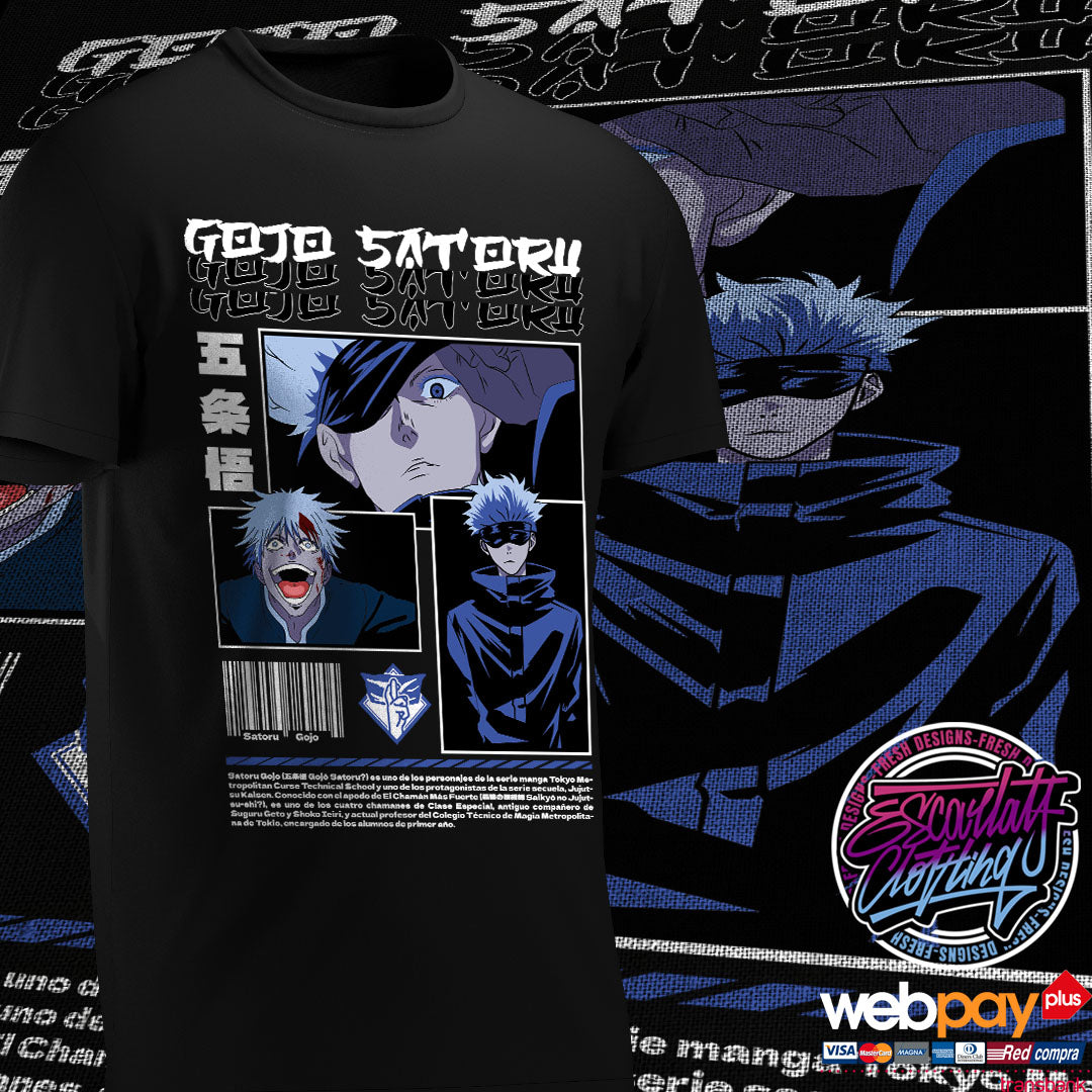POLERA GOJO SATORU COLOR 2 - JUJUTSU KAISEN