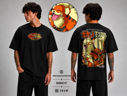OVERSIZE POLERA -GROWLITHE LINEA EVOLUTIVA DROP 2026 - POKEMON