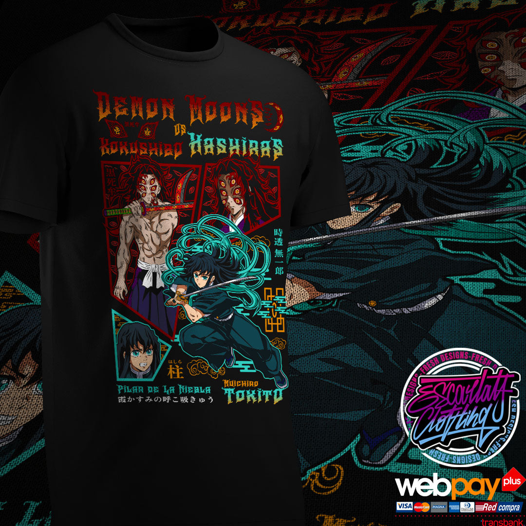 POLERA KOKUSHIBO VS TOKITO - KIMETSU NO YAIBA