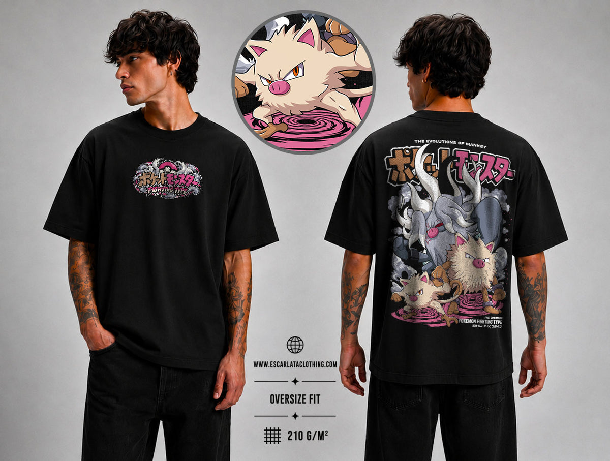 OVERSIZE POLERA - MANKEY LINEA EVOLUTIVA DROP 2026 - POKEMON