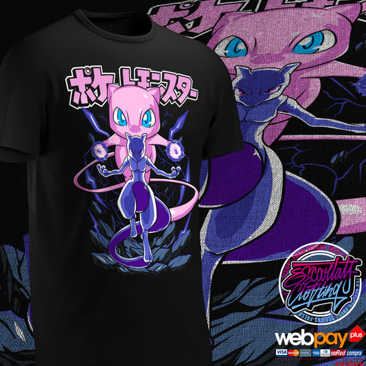 POLERA MEW Y MEWTWO COLECCION 2025 - POKEMON