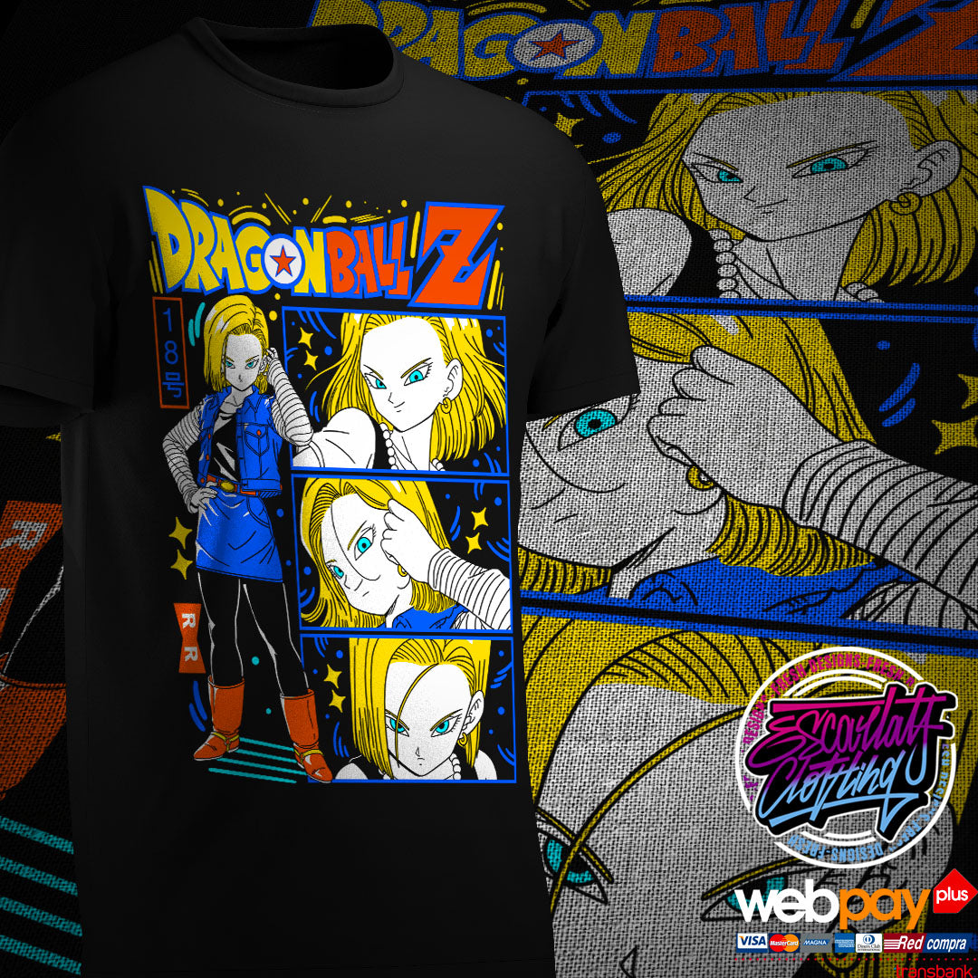 POLERA NUMERO 18 - DRAGONBALL Z