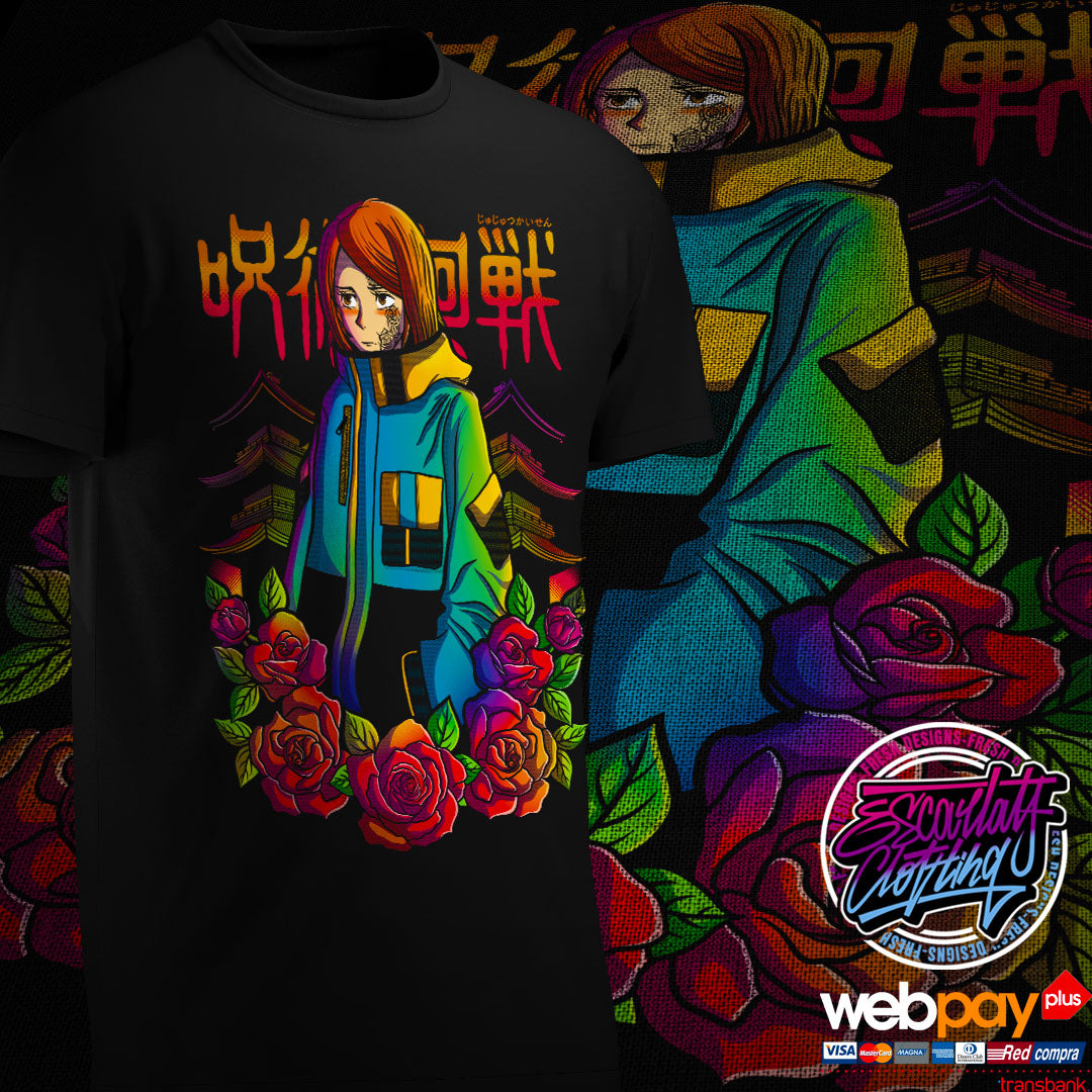 POLERA NOBARA ROSAS - JUJUTSU KAISEN