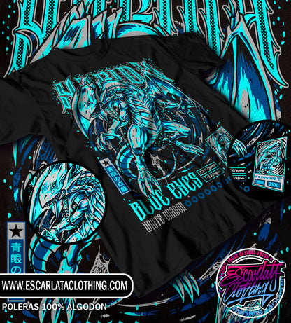 POLERA DRAGON DE OJOS AZULES - YUGIOH