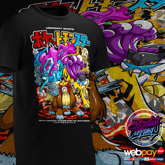 POLERA PERROS LEGENDARIOS COLECCION 2025 - POKEMON